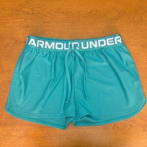 Under Armour Girls Athletic Teal Shorts